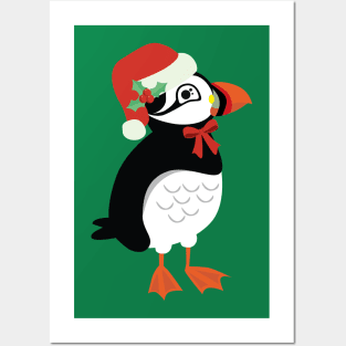 Puffin Santa Posters and Art